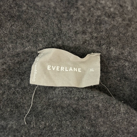 EVERLANE The Cozy Charcoal Gray Long Hooded Cardigan Maxi Duster Sweater - Picture 12 of 13